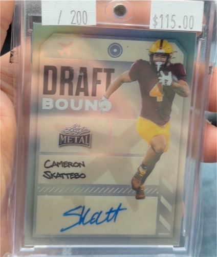 2025 Leaf Metal Draft Bound #DBA-CS1 Cameron Skattebo — front