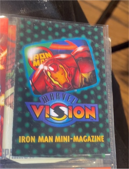 1996 Fleer Skybox Marvel Vision Iron Man Mini-Magazine — front