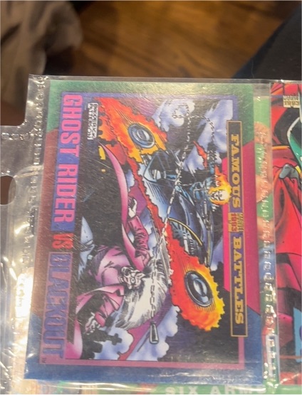 1993 SkyBox Marvel Universe #159 Ghost Rider vs Blackout — front