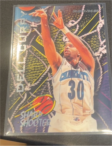 1994-95 Fleer Sharpshooters #1 Dell Curry — front