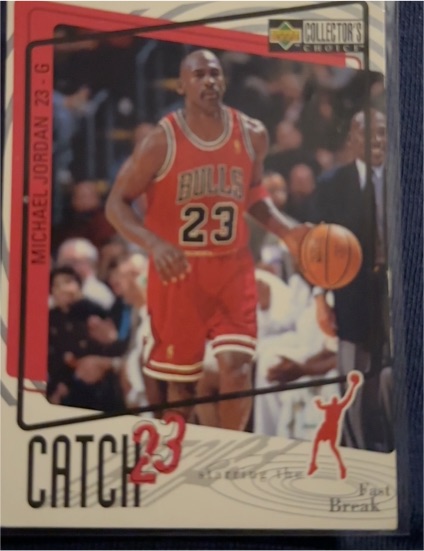1997-98 Upper Deck Collector's Choice #186 Michael Jordan Catch 23 — front