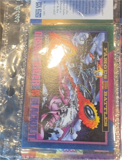 1993 SkyBox Marvel Universe #159 Ghost Rider / Blackout — front