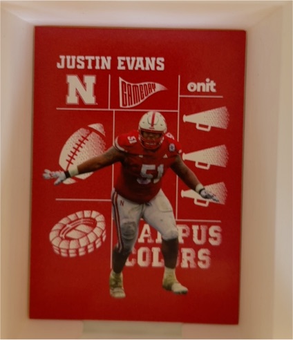 2025 Onit Campus Colors Red #CC-51 Justin Evans — front