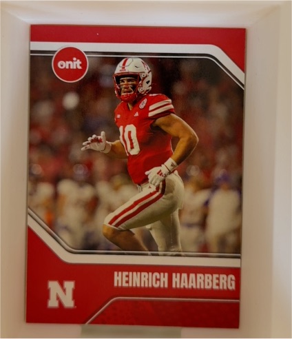 2025 Onit Nebraska Cornhuskers Heinrich Haarberg — front