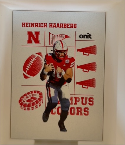 2025 Onit Nebraska Cornhuskers Heinrich Haarberg Campus Colors #CC-15 — front