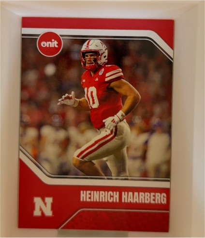 2025 Onit #Heinrich Haarberg Nebraska Cornhuskers — front