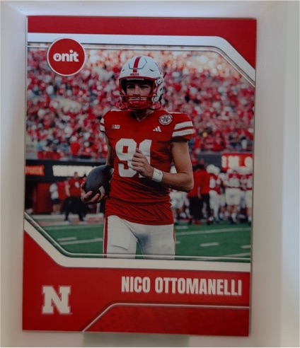 2025 Onit #Nico Ottomanelli Nebraska Cornhuskers — front