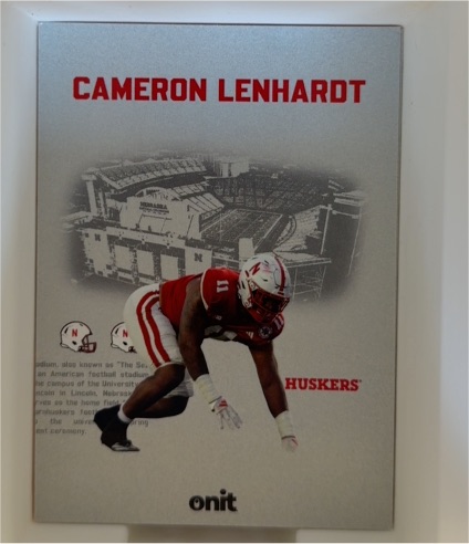 2025 Onit Nebraska Cornhuskers Cameron Lenhardt — front