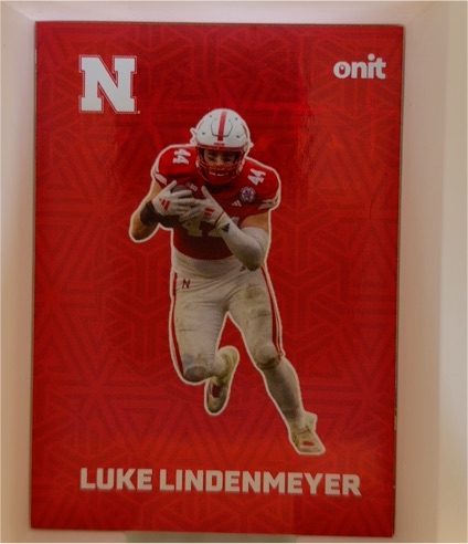 2025 Onit Nebraska Cornhuskers Luke Lindenmeyer Red Fusion #F-10 — front