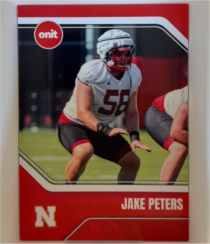 2025 Onit Nebraska Cornhuskers Jake Peters — front