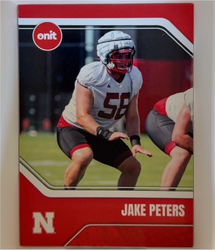 2025 Onit Nebraska Cornhuskers Jake Peters #B40 — front