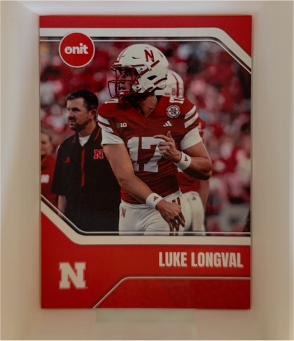 2025 Onit Nebraska Cornhuskers Luke Longval — front