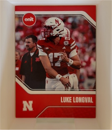 2025 Onit #Luke Longval Nebraska Cornhuskers — front