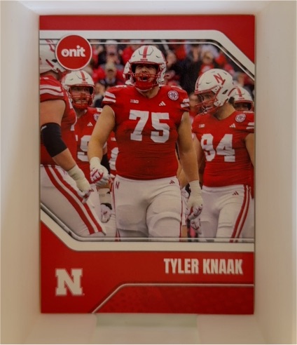 2025 Onit Nebraska Cornhuskers Tyler Knaak #B76 — front