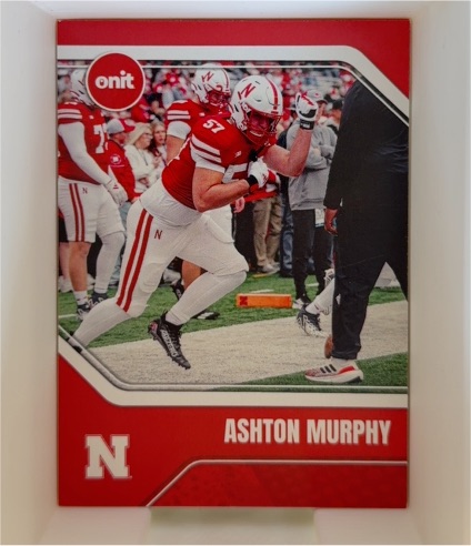 2025 Onit Nebraska Cornhuskers #B3 Ashton Murphy — front