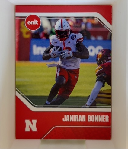 2025 Onit Janiran Bonner Nebraska Cornhuskers — front