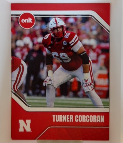 2025 Onit # Turned Corcoran Nebraska Cornhuskers — front