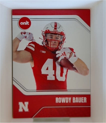 2025 Onit Nebraska Cornhuskers Rowdy Bauer — front