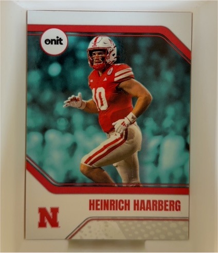 2025 Onit Nebraska Cornhuskers Heinrich Haarberg #B34 — front
