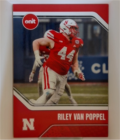 2025 Onit Nebraska Cornhuskers Riley Van Poppel #B-66 — front