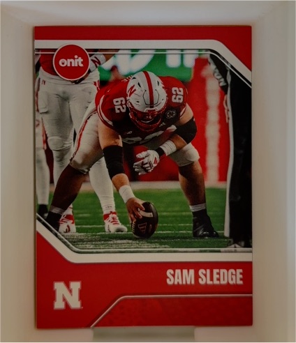 2025 Onit Nebraska Cornhuskers Sam Sledge #B-70 — front