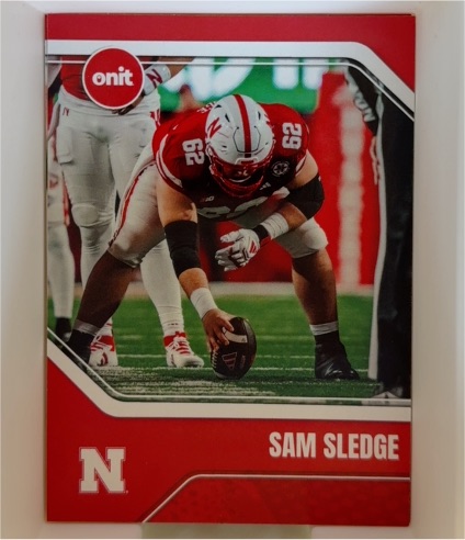 2025 Onit Nebraska Cornhuskers #B-70 Sam Sledge — front