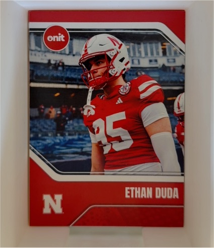 2025 Onit #Ethan Duda Nebraska Cornhuskers — front