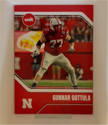 2025 Onit Nebraska Cornhuskers Gunnar Gottula #B32 — front