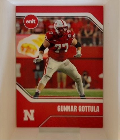 2025 Onit Nebraska Cornhuskers Gunnar Gottula #B32 — front