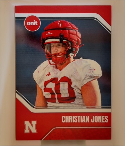 2025 Onit # Christian Jones Nebraska Cornhuskers — front