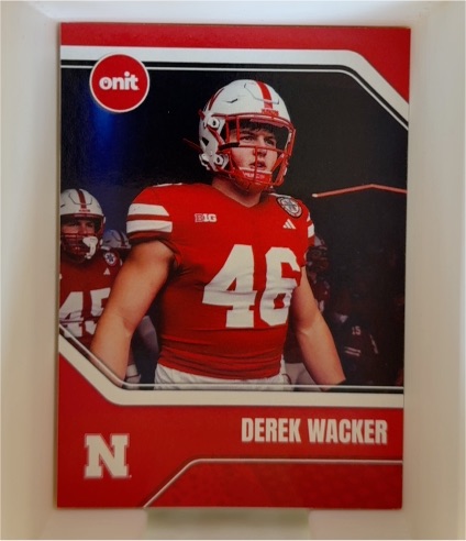 2025 Onit Nebraska Cornhuskers Derek Wacker #B21 — front