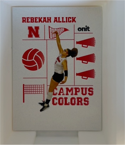 2025 ONIT #CC-12 Rebekah Allick Nebraska Volleyball Campus Colors — front