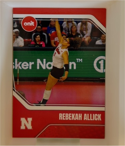 2025 Onit Nebraska Cornhuskers Volleyball #B9 Rebekah Allick — front