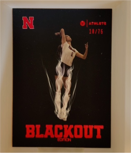 2025 Onit Blackout Edition #BL-1 Nebraska Cornhuskers Volleyball — front