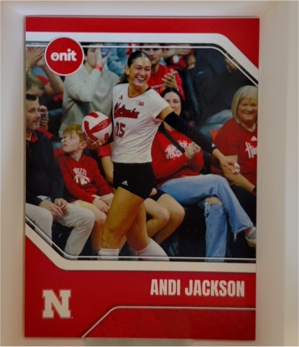 2025 Onit Nebraska Cornhuskers Volleyball #B-15 Andi Jackson — front