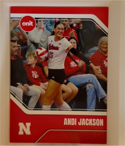 2025 Onit Nebraska Cornhuskers Volleyball #B15 Andi Jackson — front