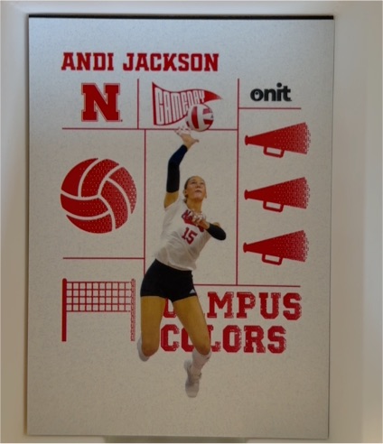 2025 Onit Athlete Andi Jackson Campus Colors #CC-7 Nebraska Volleyball Huskers — front