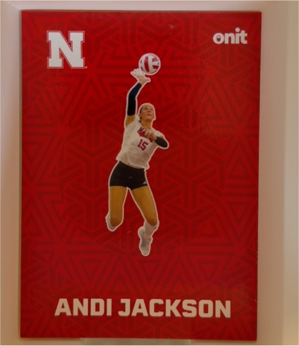 2025 Onit Athlete Andi Jackson Fusion Holo #F-9 Nebraska Volleyball — front