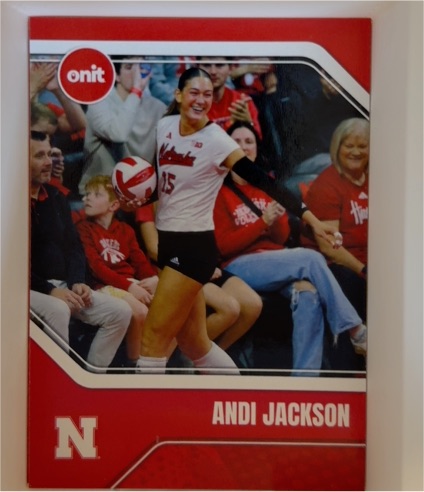 2025 ONIT University of Nebraska Women's Volleyball Red #B1 Andi Jackson — front