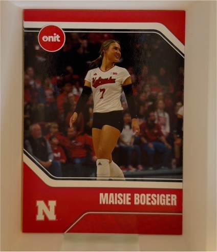 2025 Onit #Maisie Boesiger Nebraska Cornhuskers Volleyball — front