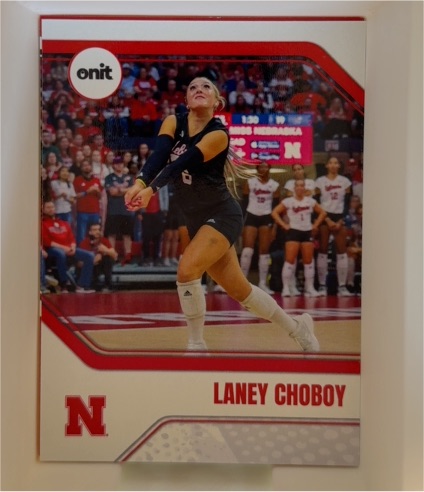 2025 Onit # Laney Choboy Nebraska Cornhuskers Volleyball — front