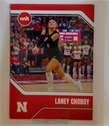 2025 Onit Athlete Laney Choboy White Parallel P-5 Nebraska Volleyball Card — front