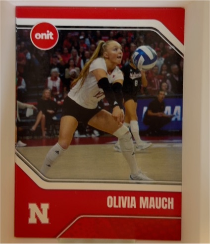 2025 ONIT University of Nebraska Women's Volleyball Red #B8 Olivia Mauch — front