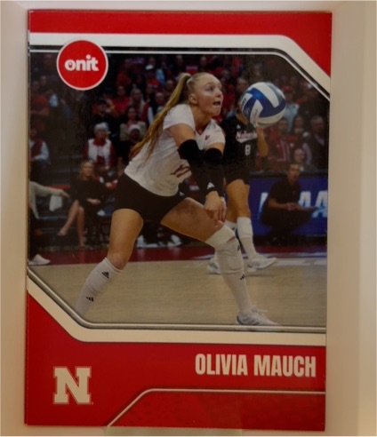 2025 ONIT University of Nebraska Women's Volleyball Red #B8 Olivia Mauch — front