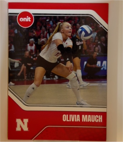 2025 ONIT University of Nebraska Women's Volleyball Red #B8 Olivia Mauch — front