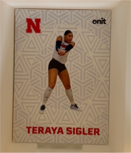 2025 Onit Athlete Teraya Sigler Fusion #F-10 Nebraska Volleyball — front