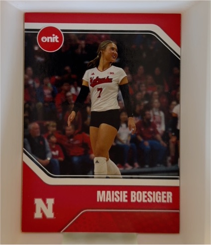 2025 Onit #Maisie Boesiger Nebraska Cornhuskers Volleyball — front