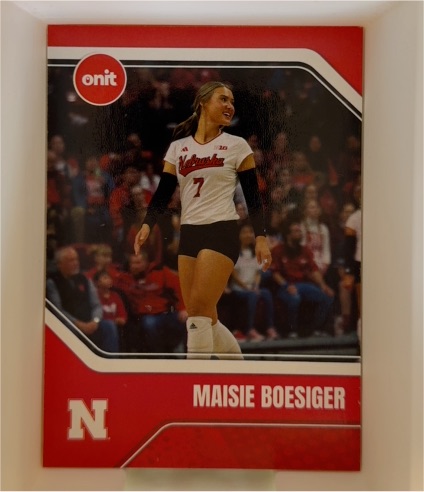 2025 Onit # Maisie Boesiger Nebraska Cornhuskers Volleyball — front
