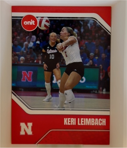 2025 Onit #Keri Leimbach Nebraska Cornhuskers Volleyball — front