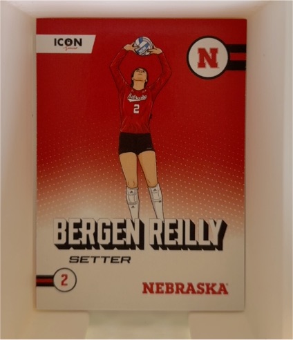2024 Onit Nebraska Volleyball Icon Series #IC4 Bergen Reilly — front